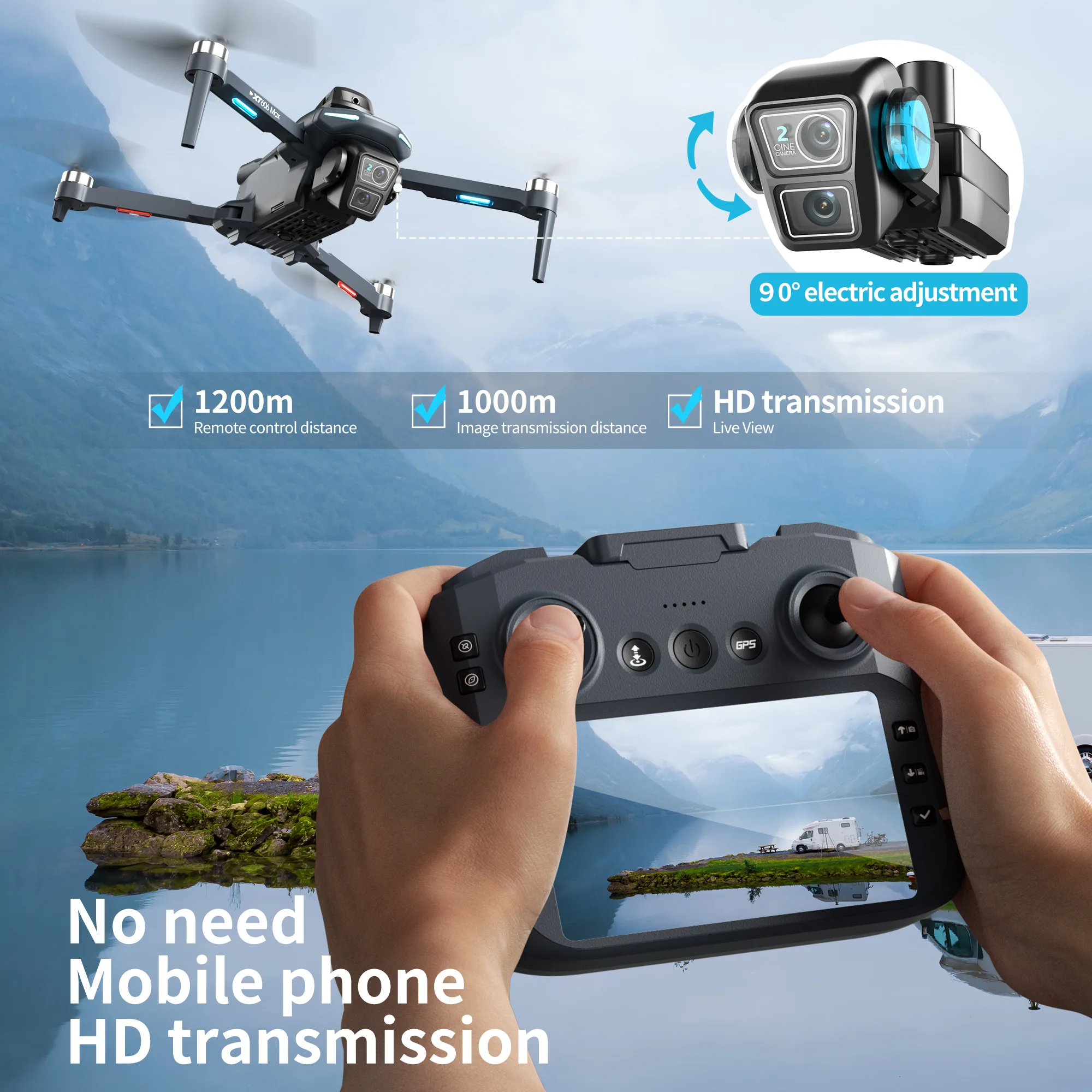 XT606 MAX GPS Drone 4k Profesy - Drone Gps Mount incelemesi ve fiyatı